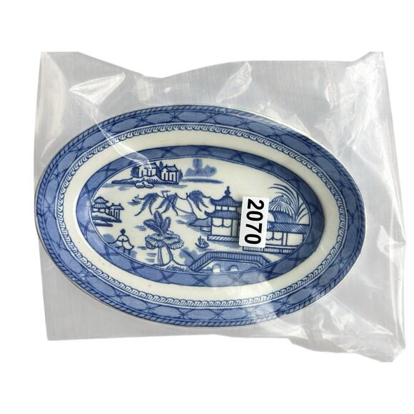 Ashworth Brothers Hanley England Transferware Ironstone Blue Platter9 1/2 In. - Picture 4 of 4